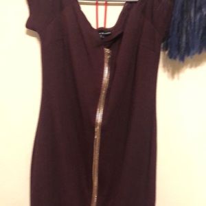 Body con purple dress